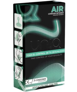 UNIQ – AIR PRESERVATIVO FEMENINO SIN LATEX 3 UNIDADES - intimamenities.com