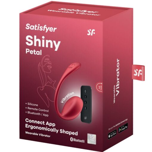 SATISFYER – SHINY PETAL ESTIMULADOR PUNTO G CONTROL REMOTO ROJO APP GRATUITA - intimamenities.com