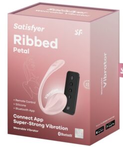 SATISFYER – RIBBED PETAL ESTIMULADOR PUNTO G CONTROL REMOTO ROSA APP GRATUITA - intimamenities.com