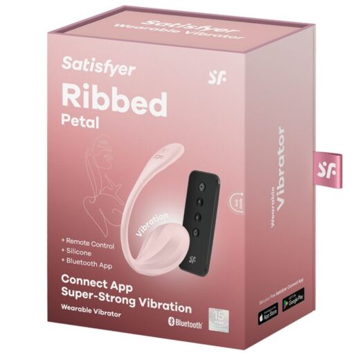 SATISFYER – RIBBED PETAL ESTIMULADOR PUNTO G CONTROL REMOTO ROSA APP GRATUITA - intimamenities.com
