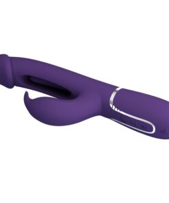 PRETTY LOVE – KAMPAS VIBRADOR RABBIT 3 EN 1 MULTIFUNCIÓN CON LENGUA VIOLETA - intimamenities.com