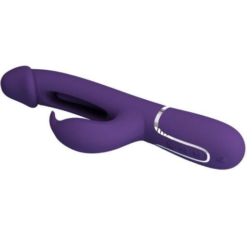 PRETTY LOVE – KAMPAS VIBRADOR RABBIT 3 EN 1 MULTIFUNCIÓN CON LENGUA VIOLETA - intimamenities.com