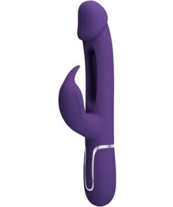PRETTY LOVE – KAMPAS VIBRADOR RABBIT 3 EN 1 MULTIFUNCIÓN CON LENGUA VIOLETA - intimamenities.com