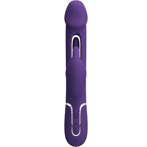 PRETTY LOVE – KAMPAS VIBRADOR RABBIT 3 EN 1 MULTIFUNCIÓN CON LENGUA VIOLETA - intimamenities.com