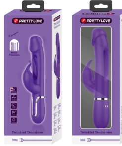 PRETTY LOVE – KAMPAS VIBRADOR RABBIT 3 EN 1 MULTIFUNCIÓN CON LENGUA VIOLETA - intimamenities.com
