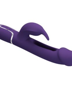 PRETTY LOVE – KAMPAS VIBRADOR RABBIT 3 EN 1 MULTIFUNCIÓN CON LENGUA VIOLETA - intimamenities.com
