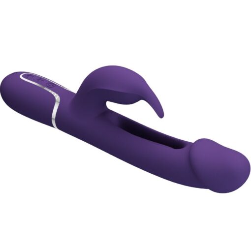 PRETTY LOVE – KAMPAS VIBRADOR RABBIT 3 EN 1 MULTIFUNCIÓN CON LENGUA VIOLETA - intimamenities.com