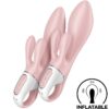SATISFYER – AIR PUMP BUNNY 3 INFLABLE VIBRADOR RABBIT ROSA - intimamenities.com