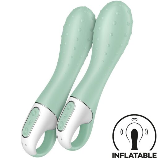 SATISFYER – AIR PUMP VIBRADOR 3 INFLABLE PUNTO G MENTA - intimamenities.com