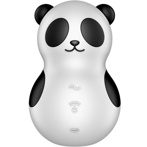 SATISFYER – POCKET PANDA ESTIMULADOR & VIBRADOR BLANCO Y NEGRO - intimamenities.com