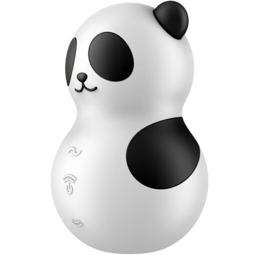 SATISFYER – POCKET PANDA ESTIMULADOR & VIBRADOR BLANCO Y NEGRO - intimamenities.com