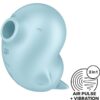 SATISFYER – SASSY SEAL ESTIMULADOR & VIBRADOR AZUL - intimamenities.com