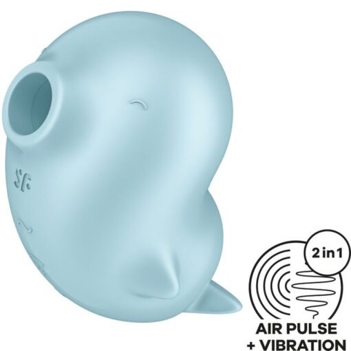 SATISFYER – SASSY SEAL ESTIMULADOR & VIBRADOR AZUL - intimamenities.com
