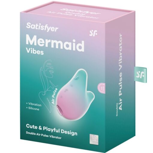 SATISFYER – MERMAID VIBES ESTIMULADOR & VIBRADOR MENTA Y ROSA - intimamenities.com