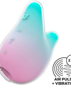 SATISFYER – MERMAID VIBES ESTIMULADOR & VIBRADOR MENTA Y ROSA - intimamenities.com