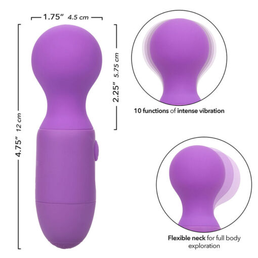 CALEXOTICS – FIRST TIME MASAJEADOR RECARGABLE 10 VIBRACIONES VIOLETA - intimamenities.com