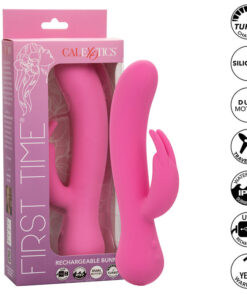 CALEXOTICS – FIRST TIME VIBRADOR RABBIT RECARGABLE ROSA - intimamenities.com