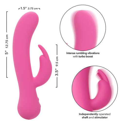 CALEXOTICS – FIRST TIME VIBRADOR RABBIT RECARGABLE ROSA - intimamenities.com