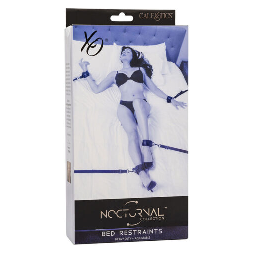 CALEXOTICS – NOCTURNAL RESTRICCIONES DE CAMA CUERO AJUSTABLE NEGRO - intimamenities.com