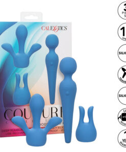 CALEXOTICS – COUTURE KIT VIBRADOR WAND 10 VIBRACIONES AZUL - intimamenities.com