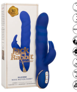 CALEXOTICS – JACK VIBRADOR RABBIT MOVIMIENTO DE ONDAS AZUL - intimamenities.com