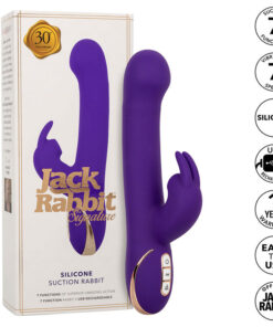 CALEXOTICS – JACK VIBRADOR RABBIT Y ESTIMULADOR 7 NIVELES DE VIBRACIÓN Y ONDAS ESTIMULADORAS AZUL - intimamenities.com