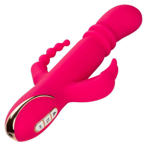 CALEXOTICS – JACK FANTASY TRIPLE VIBRADOR CALENTABLE RABBIT ROSA - intimamenities.com