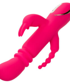 CALEXOTICS – JACK FANTASY TRIPLE VIBRADOR CALENTABLE RABBIT ROSA - intimamenities.com