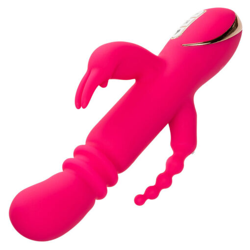 CALEXOTICS – JACK FANTASY TRIPLE VIBRADOR CALENTABLE RABBIT ROSA - intimamenities.com