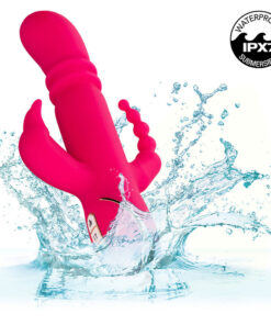 CALEXOTICS – JACK FANTASY TRIPLE VIBRADOR CALENTABLE RABBIT ROSA - intimamenities.com