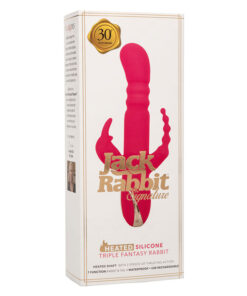 CALEXOTICS – JACK FANTASY TRIPLE VIBRADOR CALENTABLE RABBIT ROSA - intimamenities.com