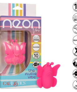 CALEXOTICS – NEON VIBES THE FLUTTER VIBE ESTIMULADOR 10 VIBRACIONES ROSA - intimamenities.com