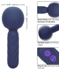 CALEXOTICS – CHARISMA SEDUCTION MASAJEADOR 12 FUNCIONES 17,75 CM X 6,25 CM MORADO - intimamenities.com
