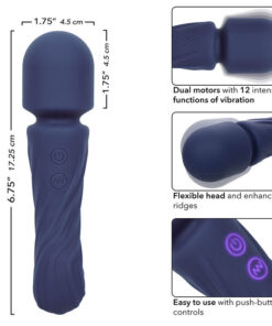 CALEXOTICS – CHARISMA ALLURE MASAJEADOR DOBLE MOTOR 12 FUNCIONES 17,25 CM X 4,5 CM MORADO - intimamenities.com