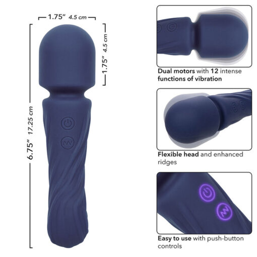 CALEXOTICS – CHARISMA ALLURE MASAJEADOR DOBLE MOTOR 12 FUNCIONES 17,25 CM X 4,5 CM MORADO - intimamenities.com
