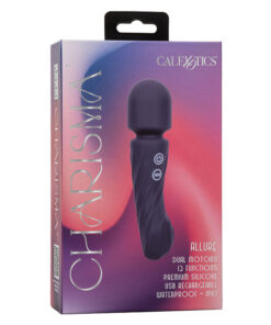CALEXOTICS – CHARISMA ALLURE MASAJEADOR DOBLE MOTOR 12 FUNCIONES 17,25 CM X 4,5 CM MORADO - intimamenities.com