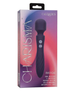 CALEXOTICS – CHARISMA MYSTIQUE MASAJEADOR DOBLE MOTOR 12 FUNCIONES 21,5 CM X 4,5 CM MORADO - intimamenities.com