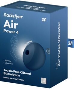 SATISFYER – AIR POWER 4 ESTIMULADOR & VIBRADOR 12 VIBRACIONES AZUL - intimamenities.com