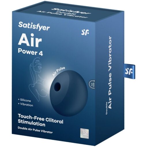SATISFYER – AIR POWER 4 ESTIMULADOR & VIBRADOR 12 VIBRACIONES AZUL - intimamenities.com