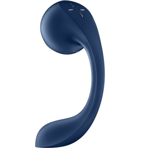 SATISFYER – PRO+ WAVE 4 ESTIMULADOR PUNTO G & AIR PULSE APLICACIÓN GRATUITA AZUL OSCURO - intimamenities.com