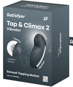 SATISFYER – TAP & CLIMAX 2 VIBRADOR & ESTIMULADOR GRIS - intimamenities.com