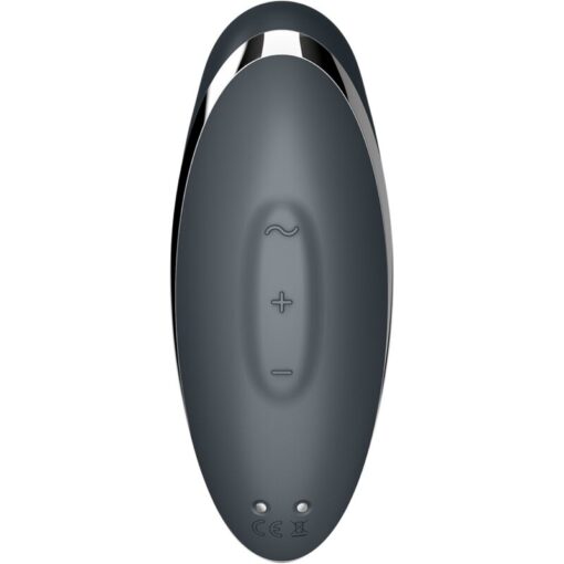 SATISFYER – TAP & CLIMAX 2 VIBRADOR & ESTIMULADOR GRIS - intimamenities.com