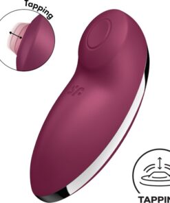 SATISFYER – TAP & CLIMAX 2 VIBRADOR & ESTIMULADOR ROJO - intimamenities.com