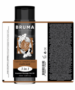 BRUMA – ACEITE DE MASAJE PREMIUM EFECTO CALOR SABOR TARTA AMERICANA 3 EN 1 – 100 ML - intimamenities.com