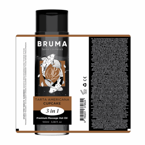 BRUMA – ACEITE DE MASAJE PREMIUM EFECTO CALOR SABOR TARTA AMERICANA 3 EN 1 – 100 ML - intimamenities.com