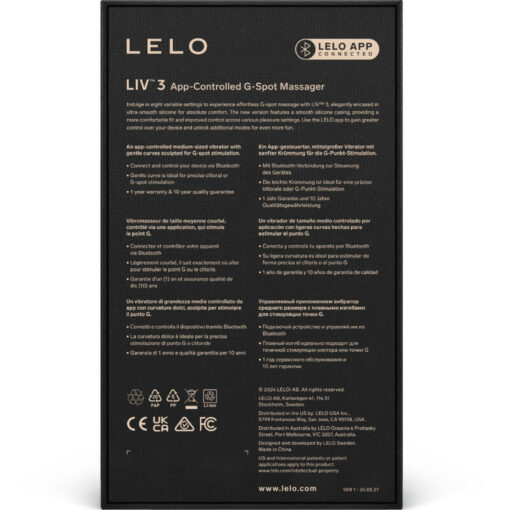 LELO –  LIV™ 3 ESTIMULADOR PUNTO G VIOLETA - intimamenities.com