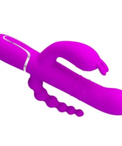 PRETTY LOVE – CAMMY TRIPLE VIBRADOR MULTIFUNCIÓN 4 EN 1 ROSA - intimamenities.com