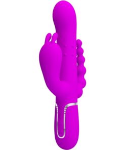 PRETTY LOVE – CAMMY TRIPLE VIBRADOR MULTIFUNCIÓN 4 EN 1 ROSA - intimamenities.com