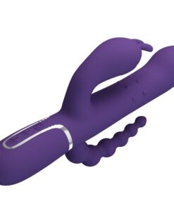 PRETTY LOVE – CAMMY TRIPLE VIBRADOR MULTIFUNCIÓN 4 EN 1 MORADO - intimamenities.com