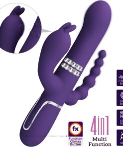 PRETTY LOVE – CAMMY TRIPLE VIBRADOR MULTIFUNCIÓN 4 EN 1 MORADO - intimamenities.com